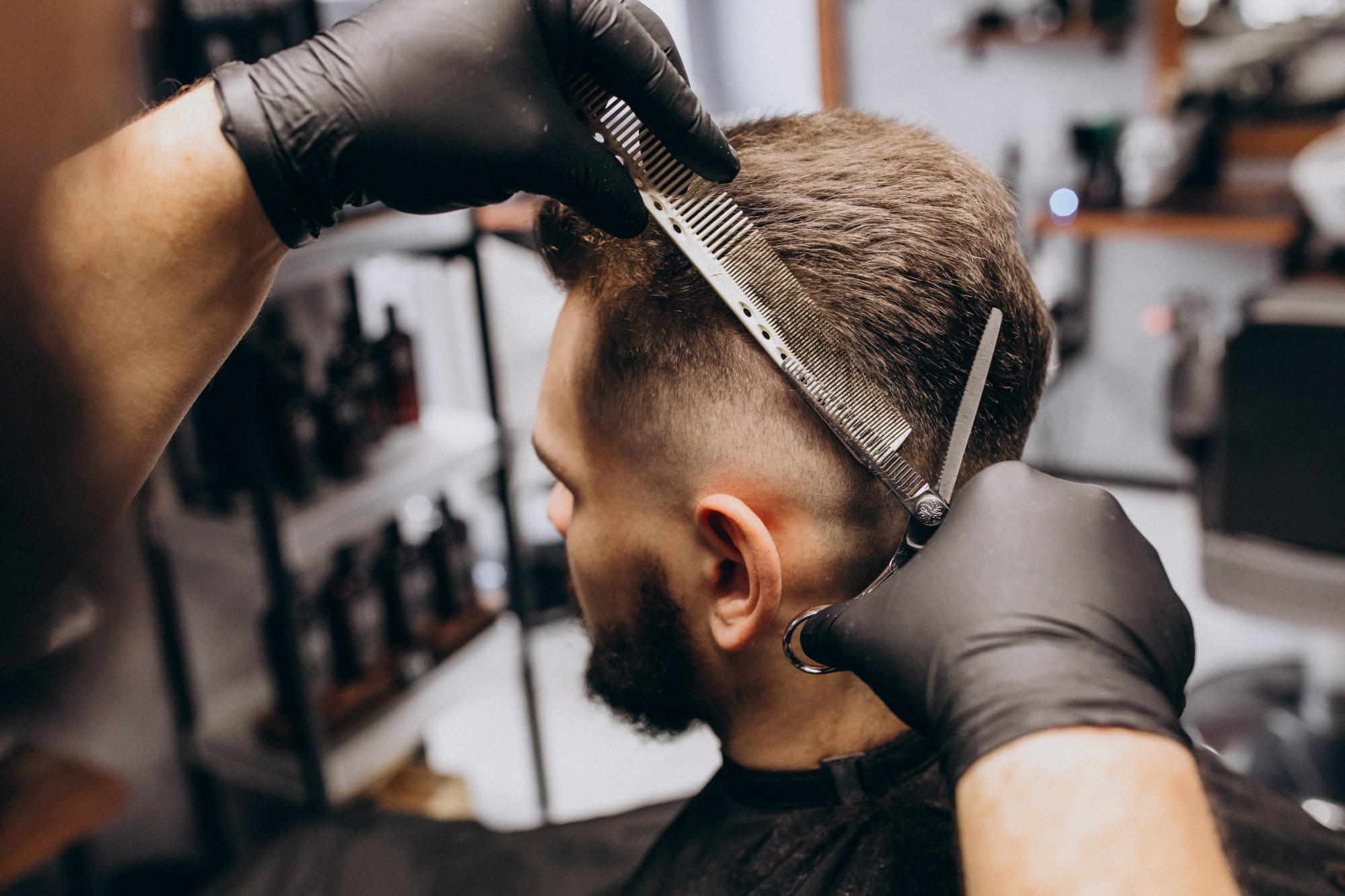 Man Having A Haircut